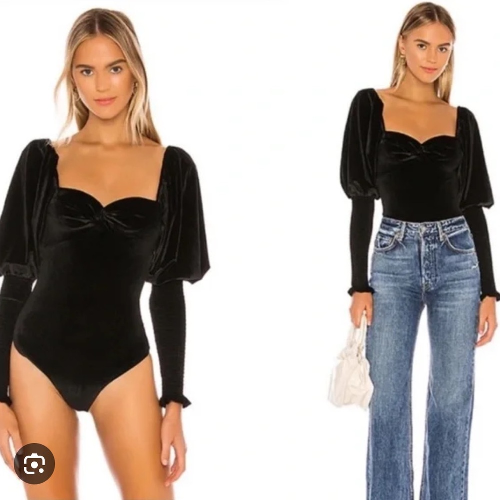Tularosa Black Velvet Bodysuit